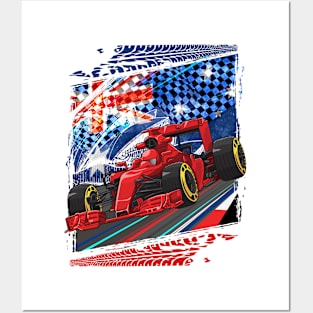 Formula Australia Racing Circuit Car Map Grand Prix Race Posters and Art